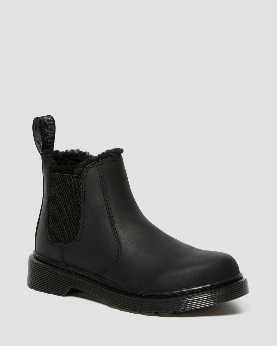 Kids * | Junior 2976 Faux Fur Lined Chelsea Boots Hot Selling