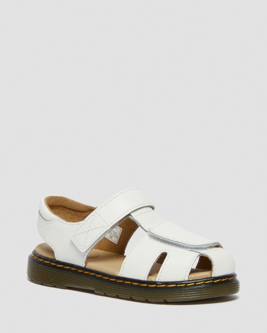 Kids * | Junior Moby Ii Leather Velcro Sandals Best Sale