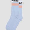 Women * | Athletic Logo Organic Cotton Blend Socks Hot Selling