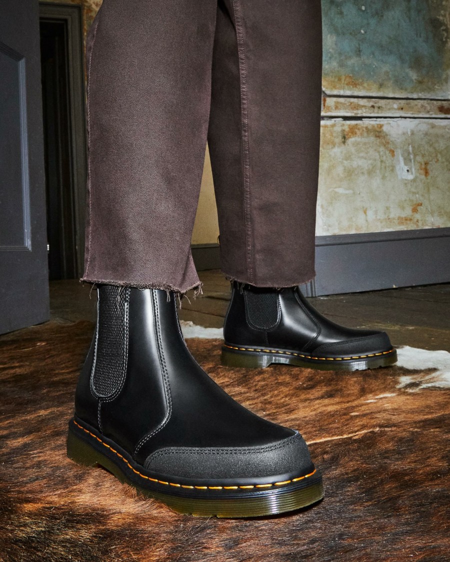 Men * | 2976 Guard Panel Leather Chelsea Boots Best Quality