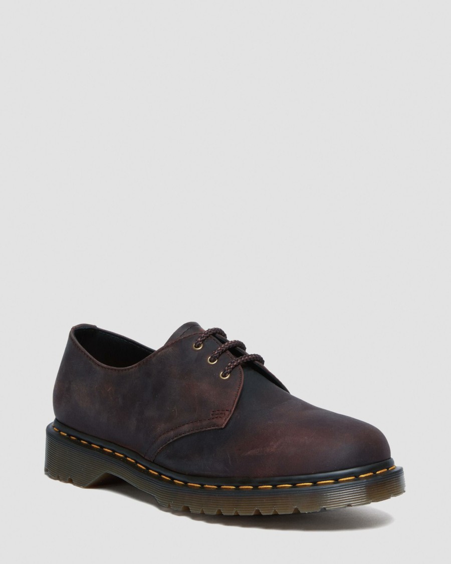 Men * | 1461 Waxed Full Grain Leather Oxford Shoes Lower Prices