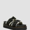 Men * | Myles Suede Fur-Lined Buckle Slide Sandals Hot Selling