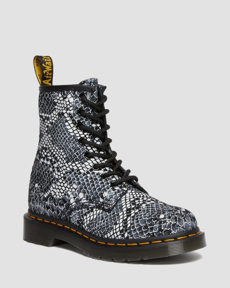 Men * | 1460 Snake Print Leather Lace Up Boots Typical Style