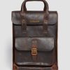 Men * | Full Grain Leather Backpack Best Sale