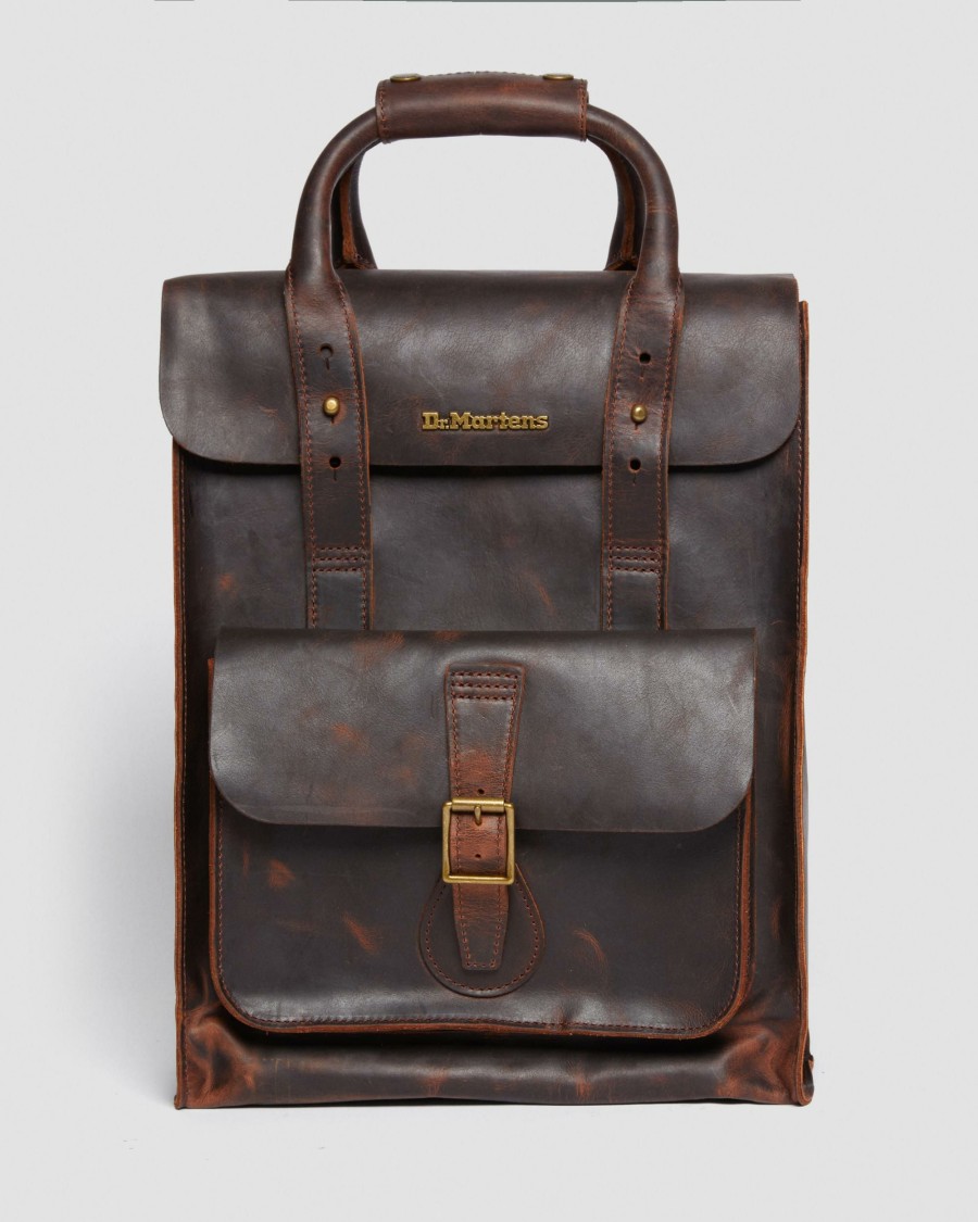 Men * | Full Grain Leather Backpack Best Sale