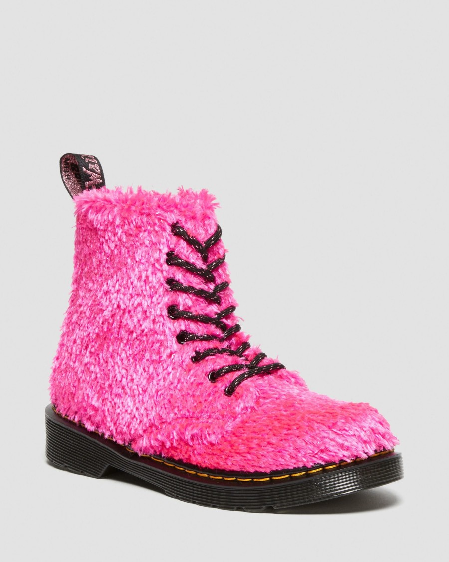 Kids * | Junior 1460 Pascal Tinsel Fur Lace Up Boots Tendy Style