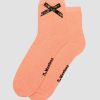 Women * | Ankle Bow Organic Cotton Blend Socks Tendy Style