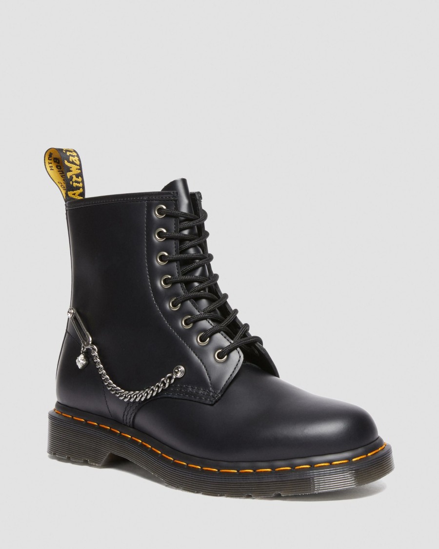 Men * | 1460 Swarovski Leather Lace Up Boots Best Sellers