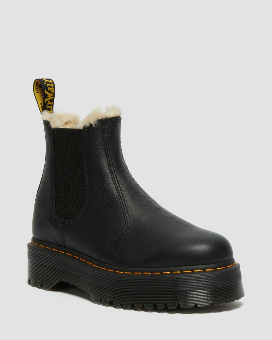 Men * | 2976 Faux Fur Lined Platform Chelsea Boots Shop