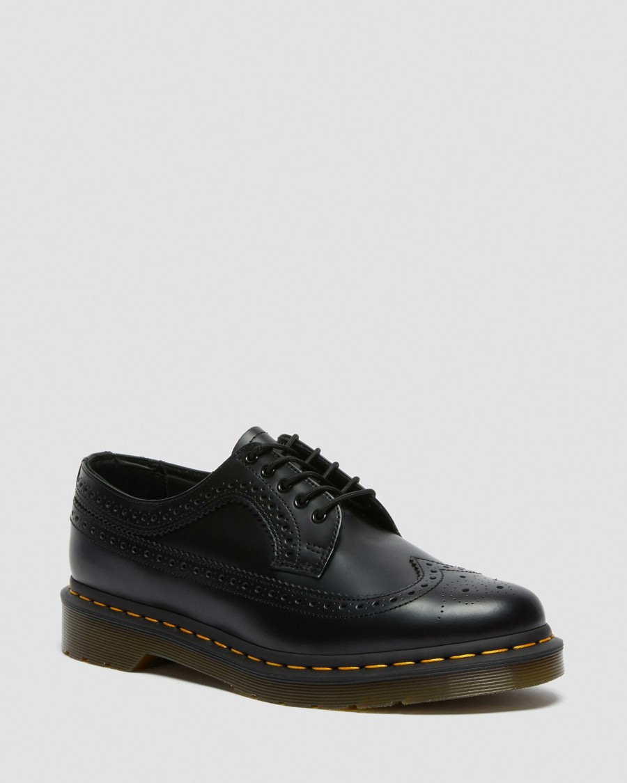 Men * | 3989 Yellow Stitch Smooth Leather Brogue Shoes Discount