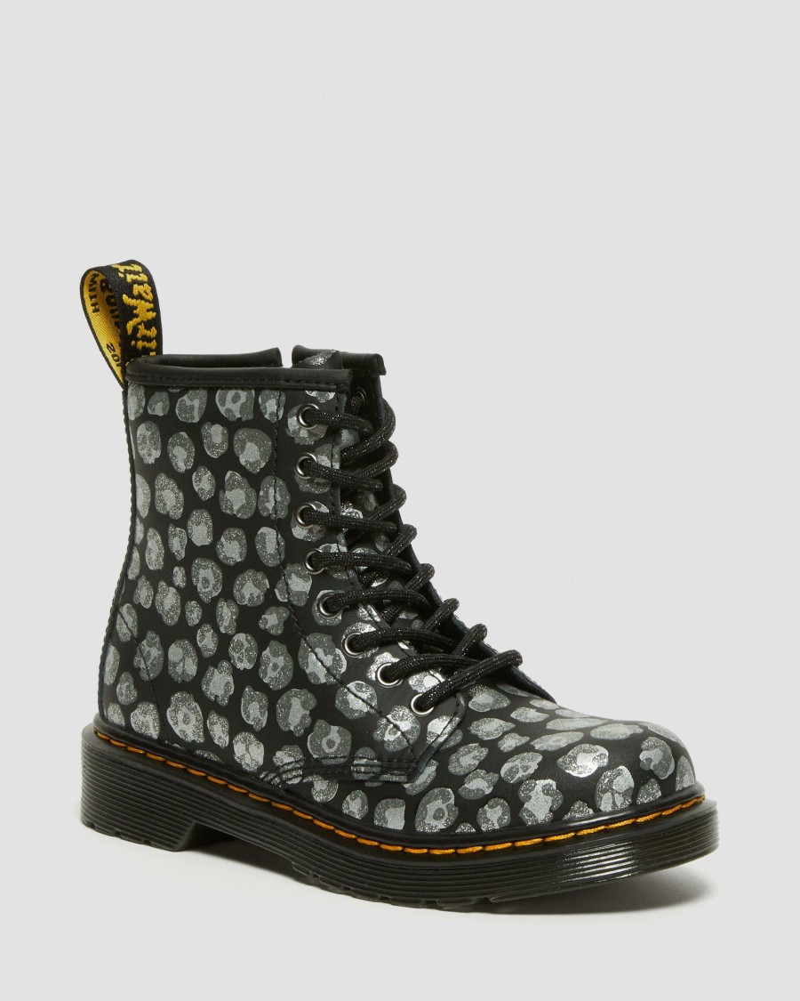 Kids * | Junior 1460 Leopard Hydro Leather Lace Up Boots Online Store