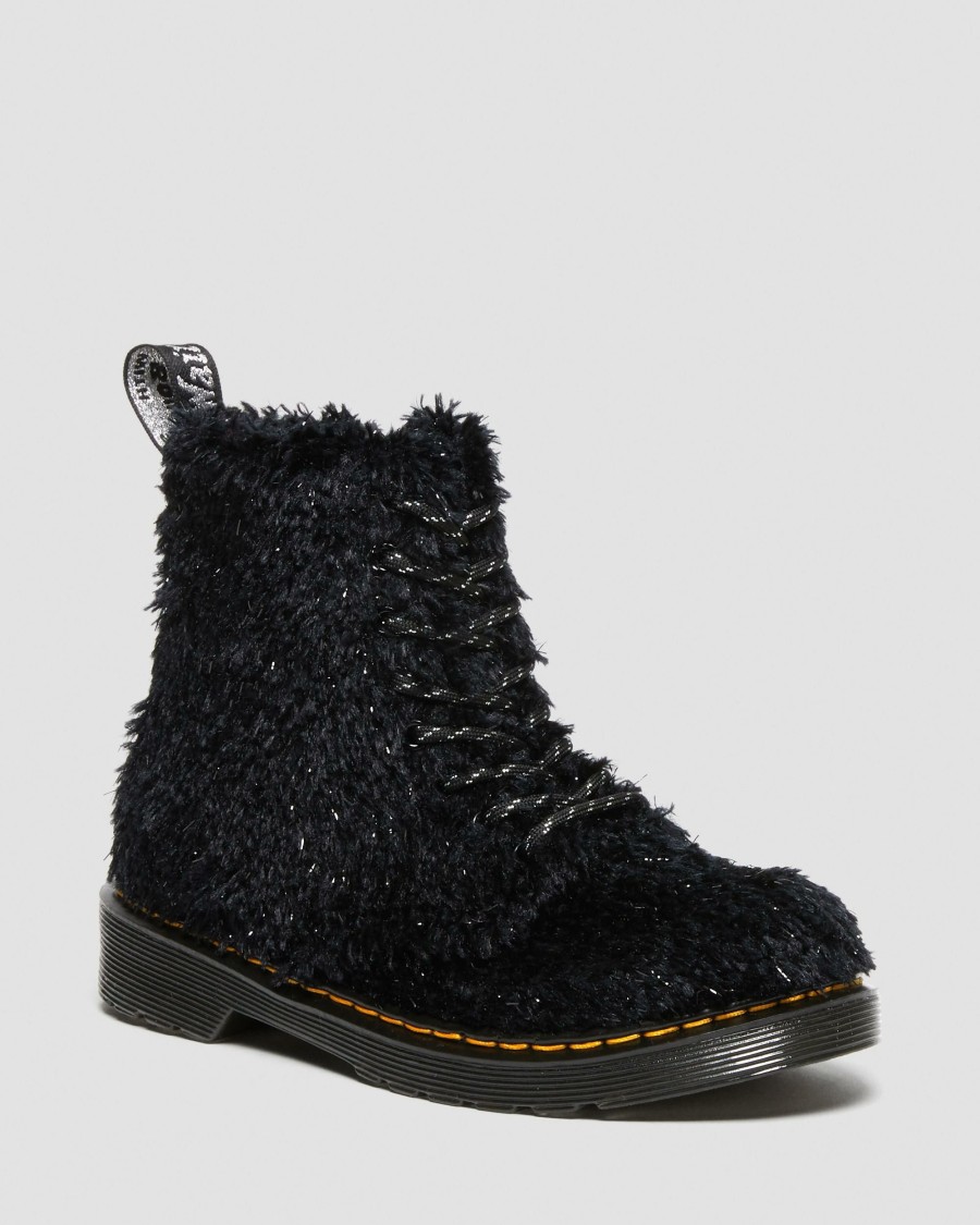 Kids * | Junior 1460 Pascal Tinsel Fur Lace Up Boots Typical Style