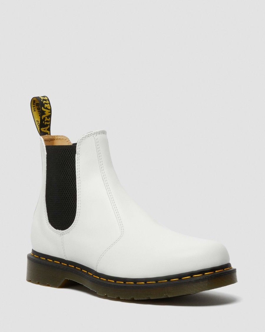 Women * | 2976 Yellow Stitch Smooth Leather Chelsea Boots Outlet