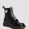 Kids * | Youth 1460 Shimmer Heart Lace Up Boots Hot Selling