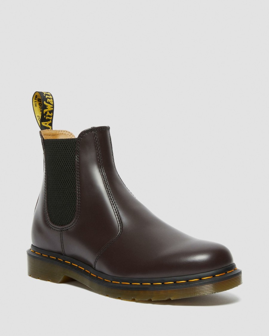 Men * | 2976 Yellow Stitch Smooth Leather Chelsea Boots Store