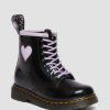 Kids * | Toddler 1460 Shimmer Heart Lace Up Boots High Quality