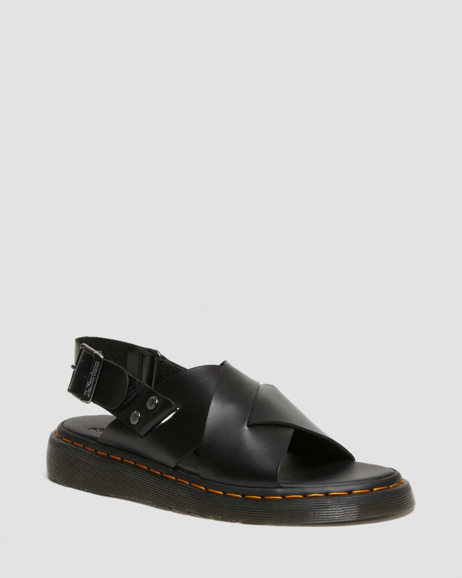 Men * | Zane Brando Leather Slingback Sandals Special Style