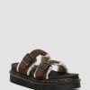 Men * | Myles Suede Fur-Lined Buckle Slide Sandals Good Quality