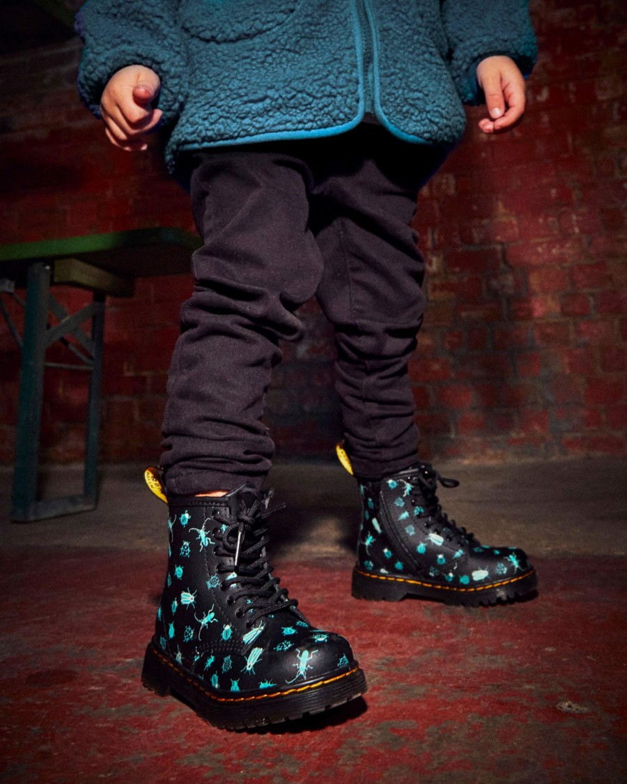 Kids * | Toddler 1460 Glow In The Dark Bugs Lace Up Boots Outlet