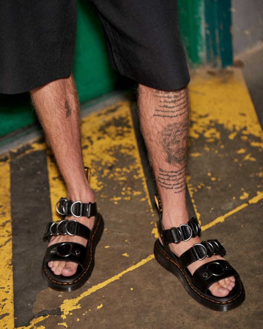 Men * | Gryphon Alternative Brando Leather Strap Sandals Tendy Style