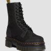 Men * | Audrick 10-Eye Poly & Leather Platform Boots Excellent Quality